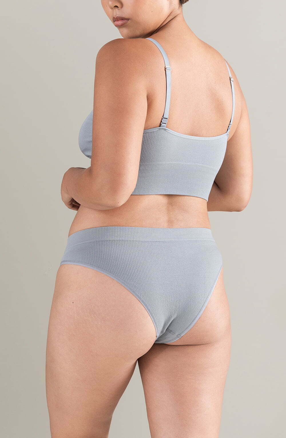 TENCEL™ High Leg Brief Storm Grey Sustainable Seamless Underwear