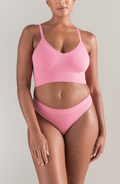 TENCEL™ High Leg Seamless Brief Rose Pink Sustainable Ultra-Soft Underwear