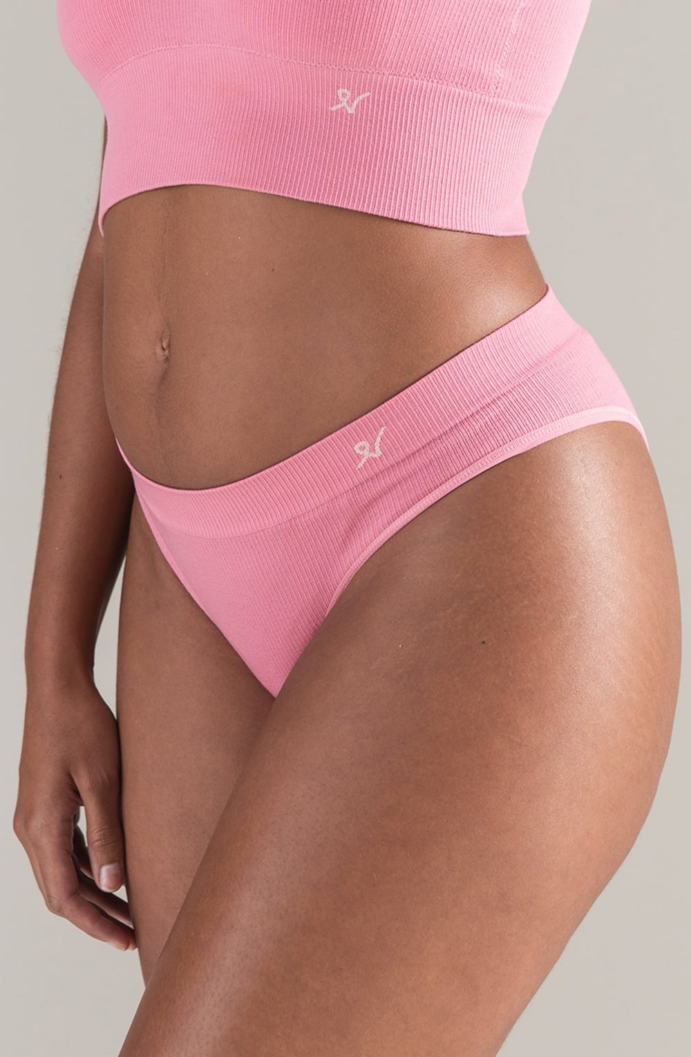 TENCEL™ High Leg Seamless Brief Rose Pink Sustainable Ultra-Soft Underwear