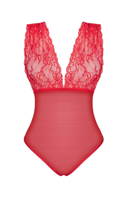 Beauty Night Veronica Red Lace Body Nightwear Lace Tulle Nightwear