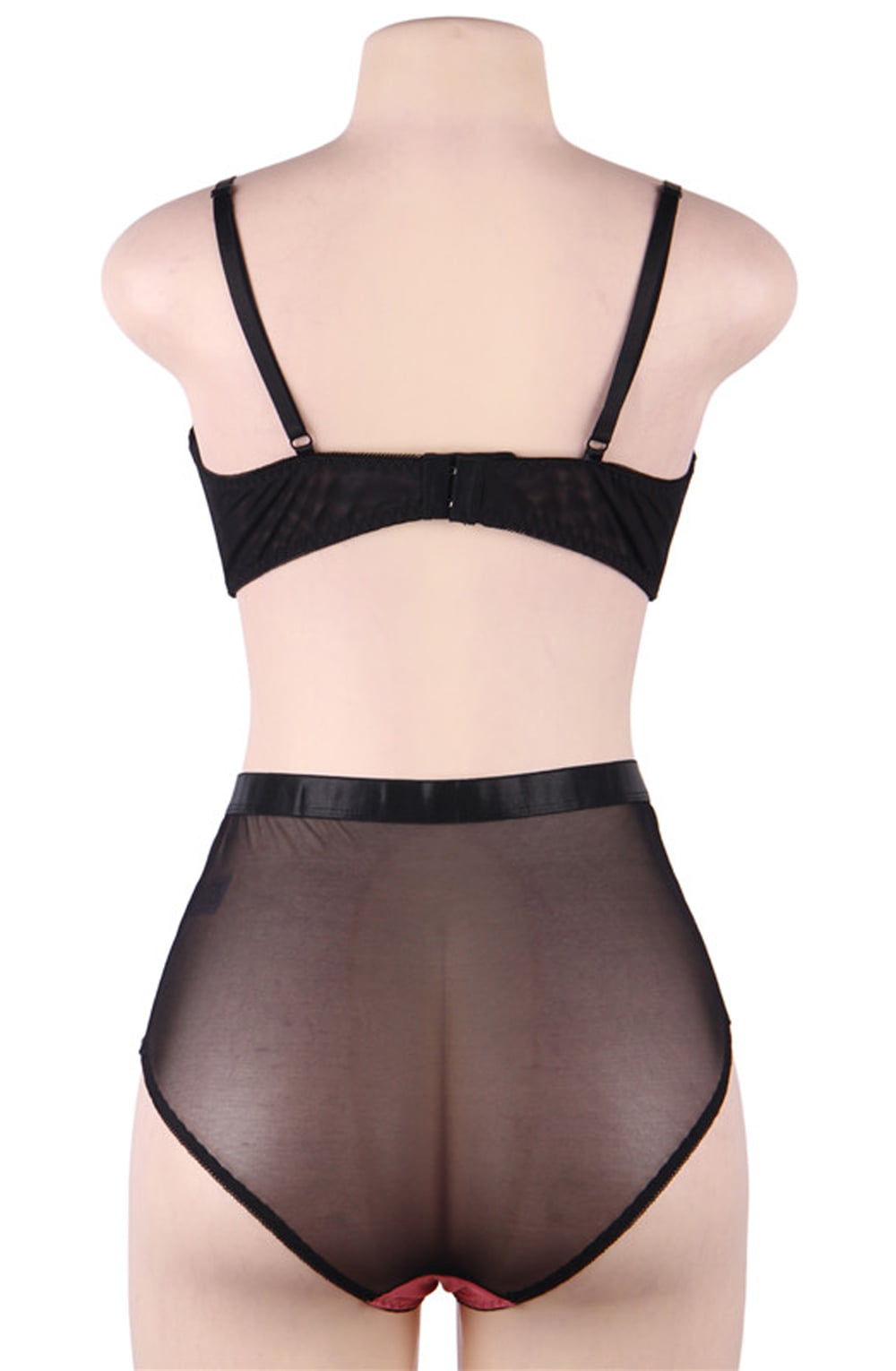 YesX Pink Bra Set with Underwired Adjustable Bra and Matching Brief in Satin Bag