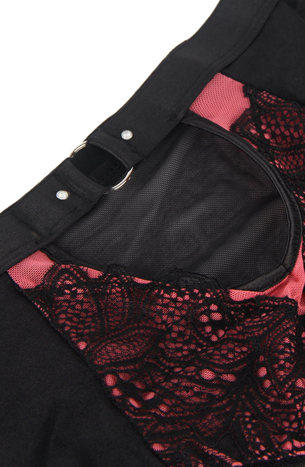 YesX Pink Bra Set with Underwired Adjustable Bra and Matching Brief in Satin Bag