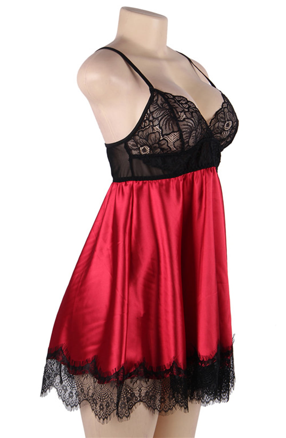 YesX Halter Dress and Blindfold Set with Adjustable Straps and Lace Cups