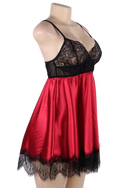 YesX Halter Dress and Blindfold Set with Adjustable Straps and Lace Cups