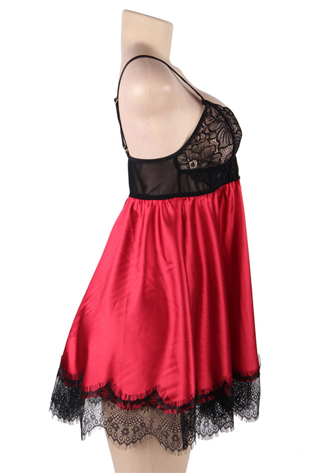 YesX Halter Dress and Blindfold Set with Adjustable Straps and Lace Cups