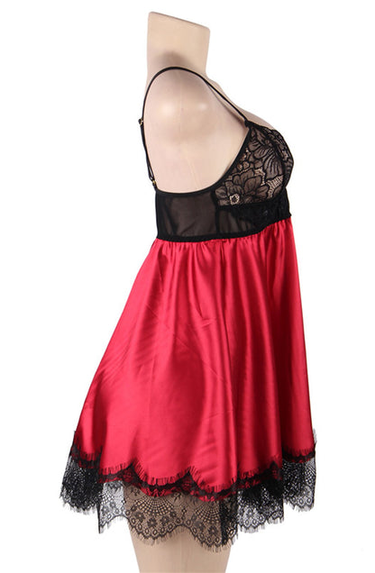 YesX Halter Dress and Blindfold Set with Adjustable Straps and Lace Cups