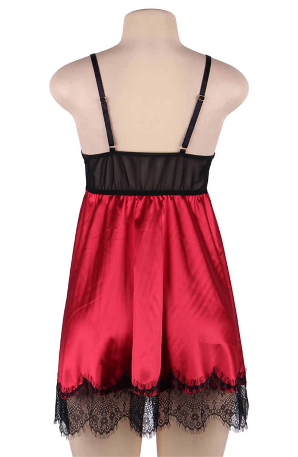 YesX Halter Dress and Blindfold Set with Adjustable Straps and Lace Cups