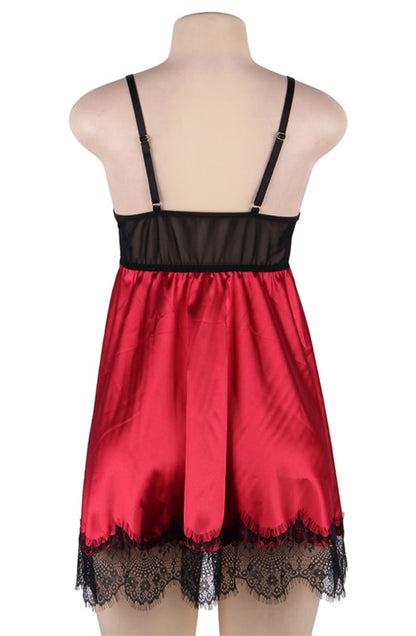 YesX Halter Dress and Blindfold Set with Adjustable Straps and Lace Cups