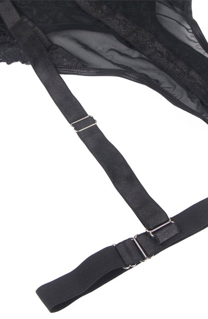 YesX Elegant Lace Bodysuit with Adjustable Straps and Popper Fastening