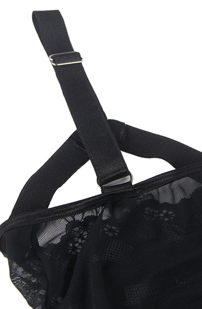 YesX Bodysuit with Lace Detailing and Adjustable Straps