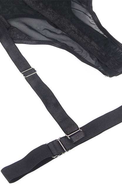 YesX Bodysuit with Lace Detailing and Adjustable Straps