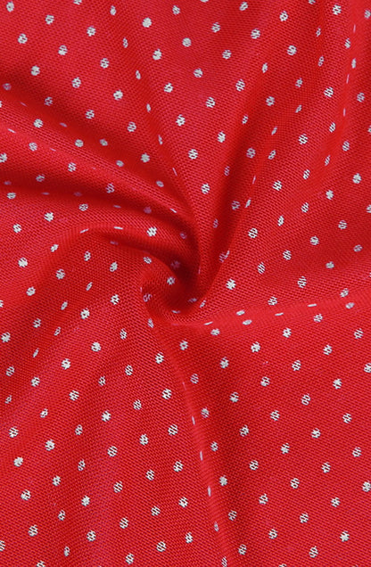 YesX Red Halter Dress Set with Polka Dot and Cage Back Briefs