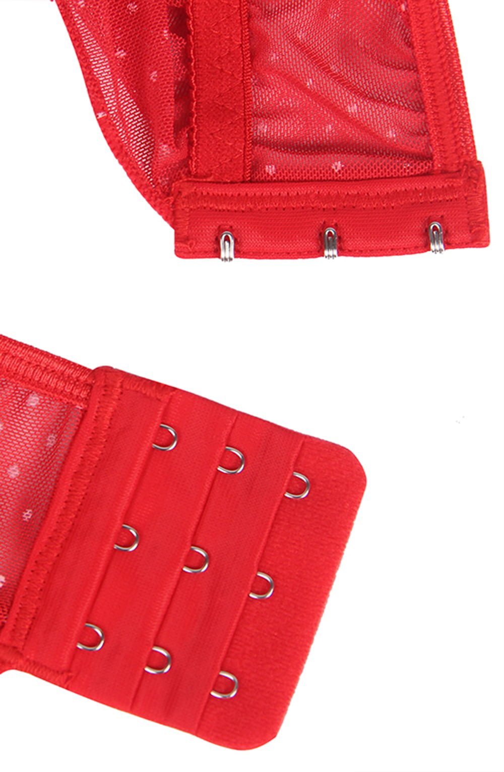 YesX Red Halter Dress Set with Polka Dot and Cage Back Briefs