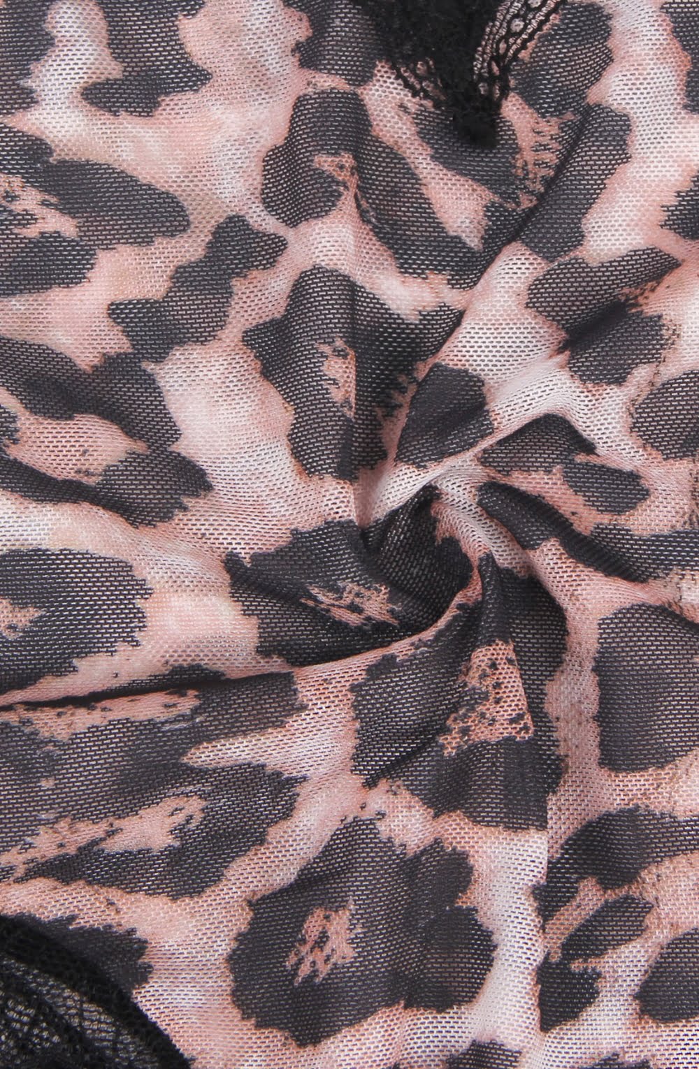 YesX Leopard Print and Black Lace Bodysuit Top