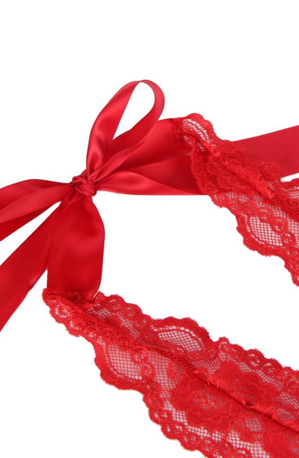 YesX Hot Red Lace Lace Body Plus Size with Detachable Waistband Nightwear