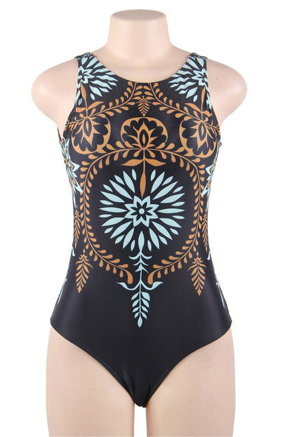 YesX Navy One Piece Swimsuit with Removable Padded Cups for Women