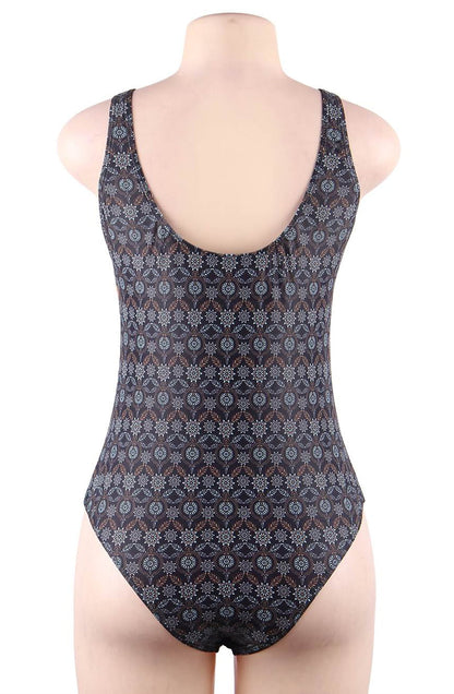 YesX Navy One Piece Swimsuit with Removable Padded Cups for Women