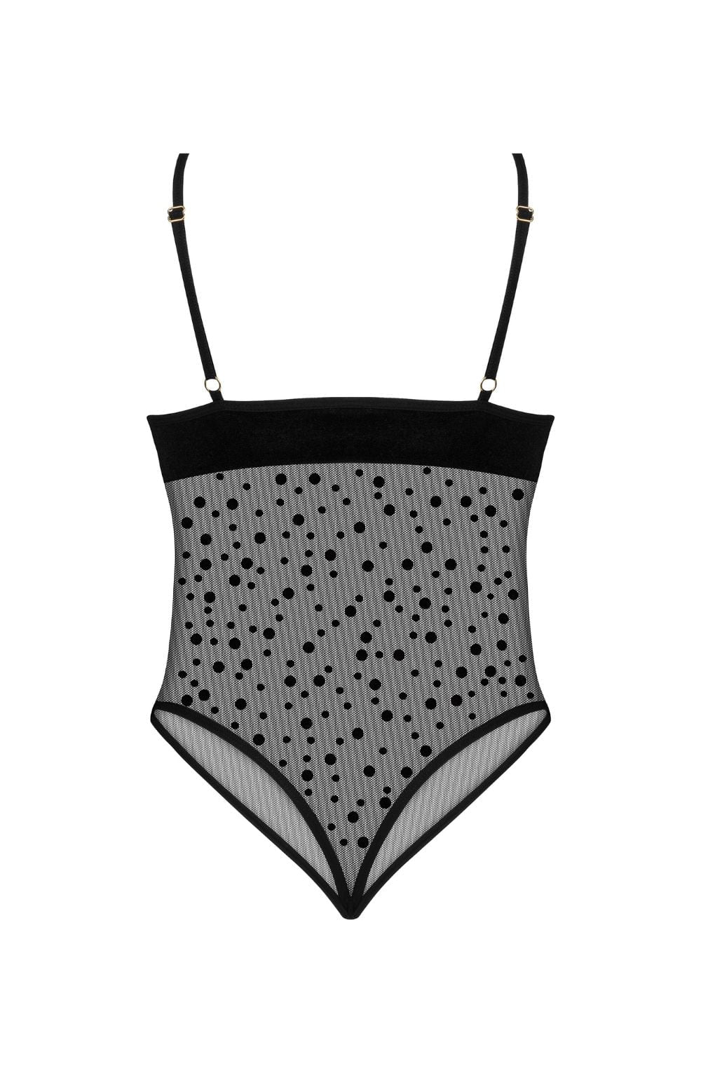 Beauty Night Amalia lightweight mesh Mesh Bodysuit with Cutouts and Adjustable Straps - Bodybloom