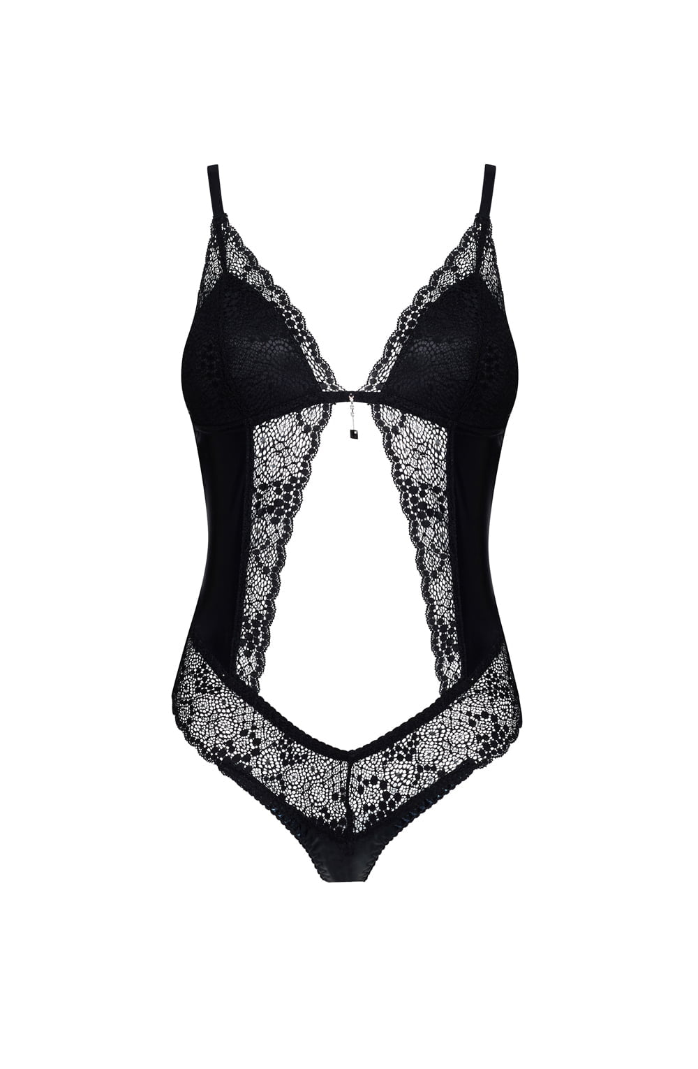 Beauty Night Lauren Lace Body Lace Latex-Effect Nightwear with Storage Pouch - Bodybloom