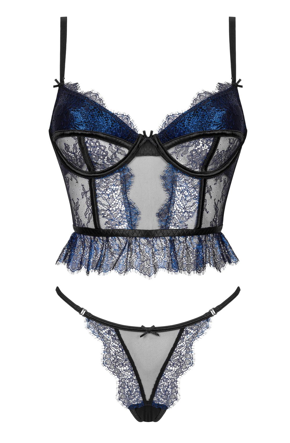 Beauty Night Saphira Romantic Nightwear Set with Corset and Panties - Bodybloom