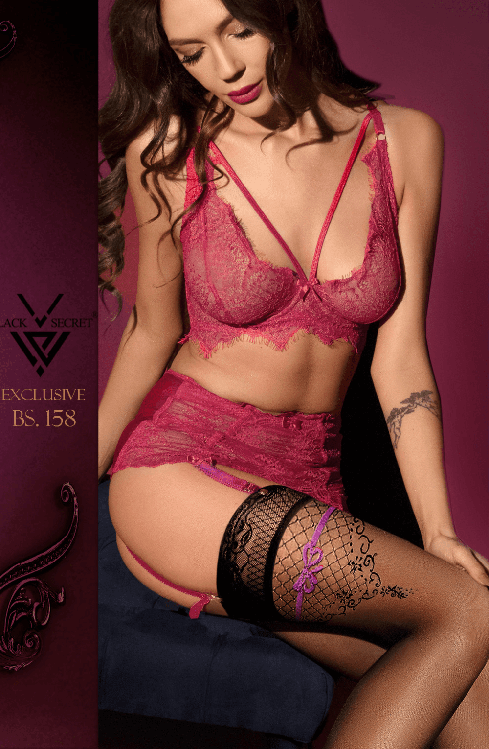 Black Secret BS158 Hold Ups Black - Bodybloom