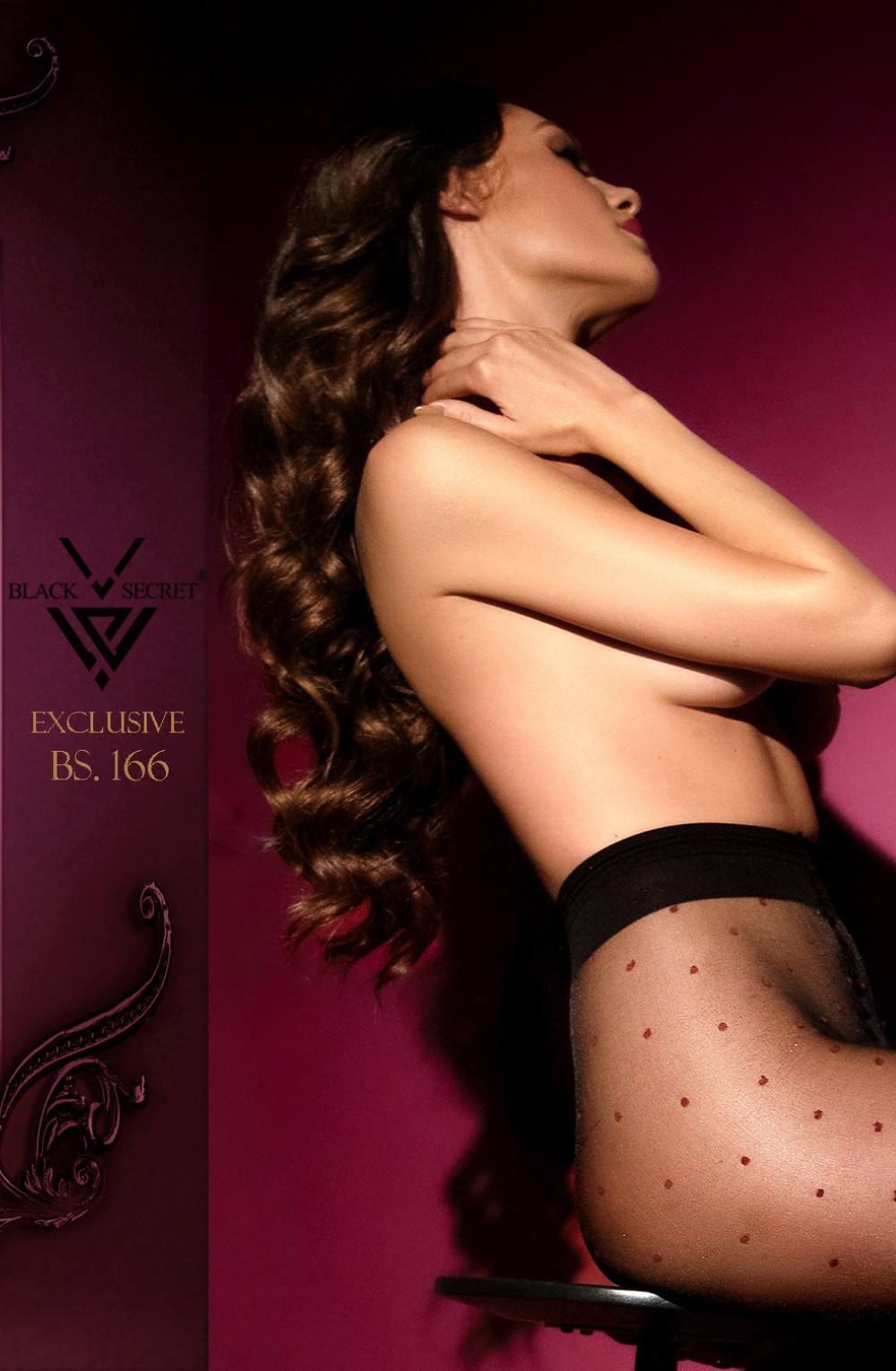 Black Secret BS166 Open Crotch Tights Black - Bodybloom
