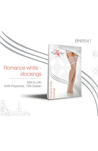 Beauty Night Romance Cherry Stockings 20 Denier with Wide Lace Top