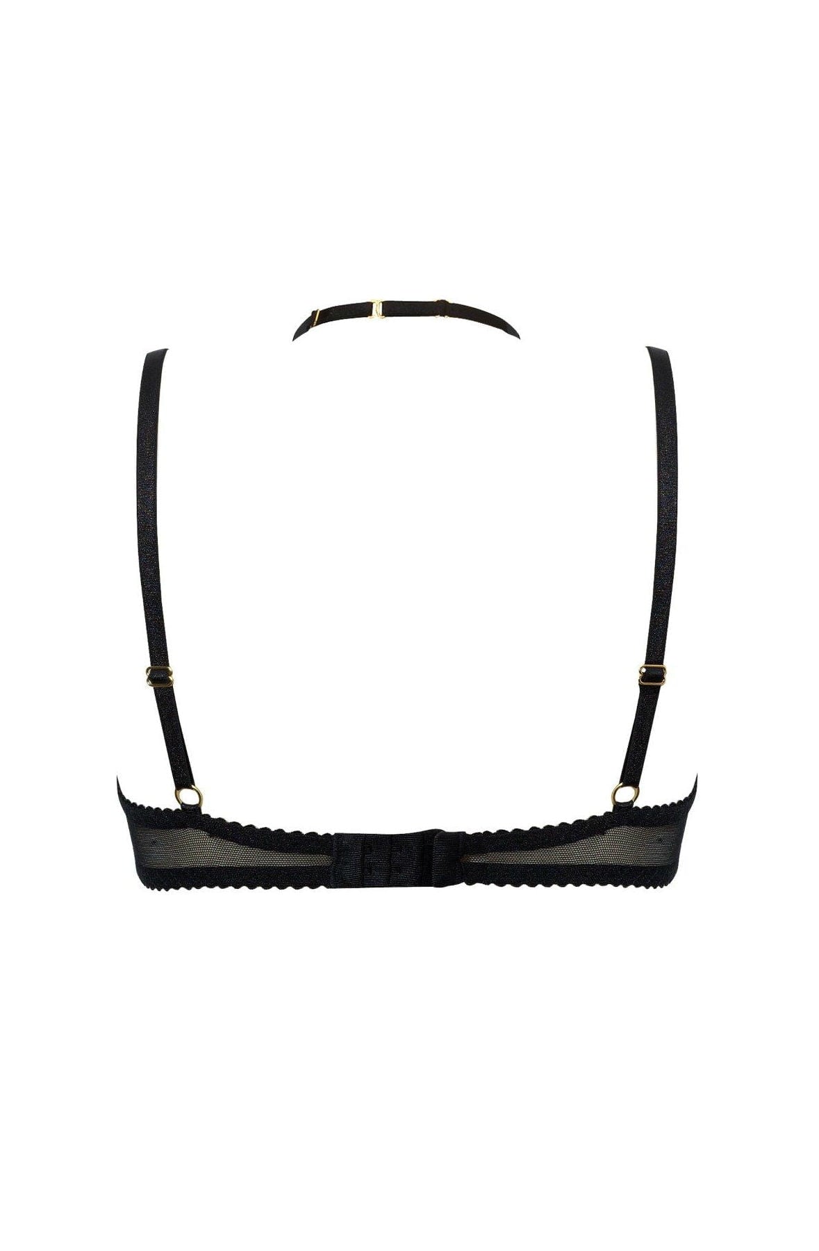 Confidante Bra with Black Eyelash Lace and Adjustable Halter Neck Strap