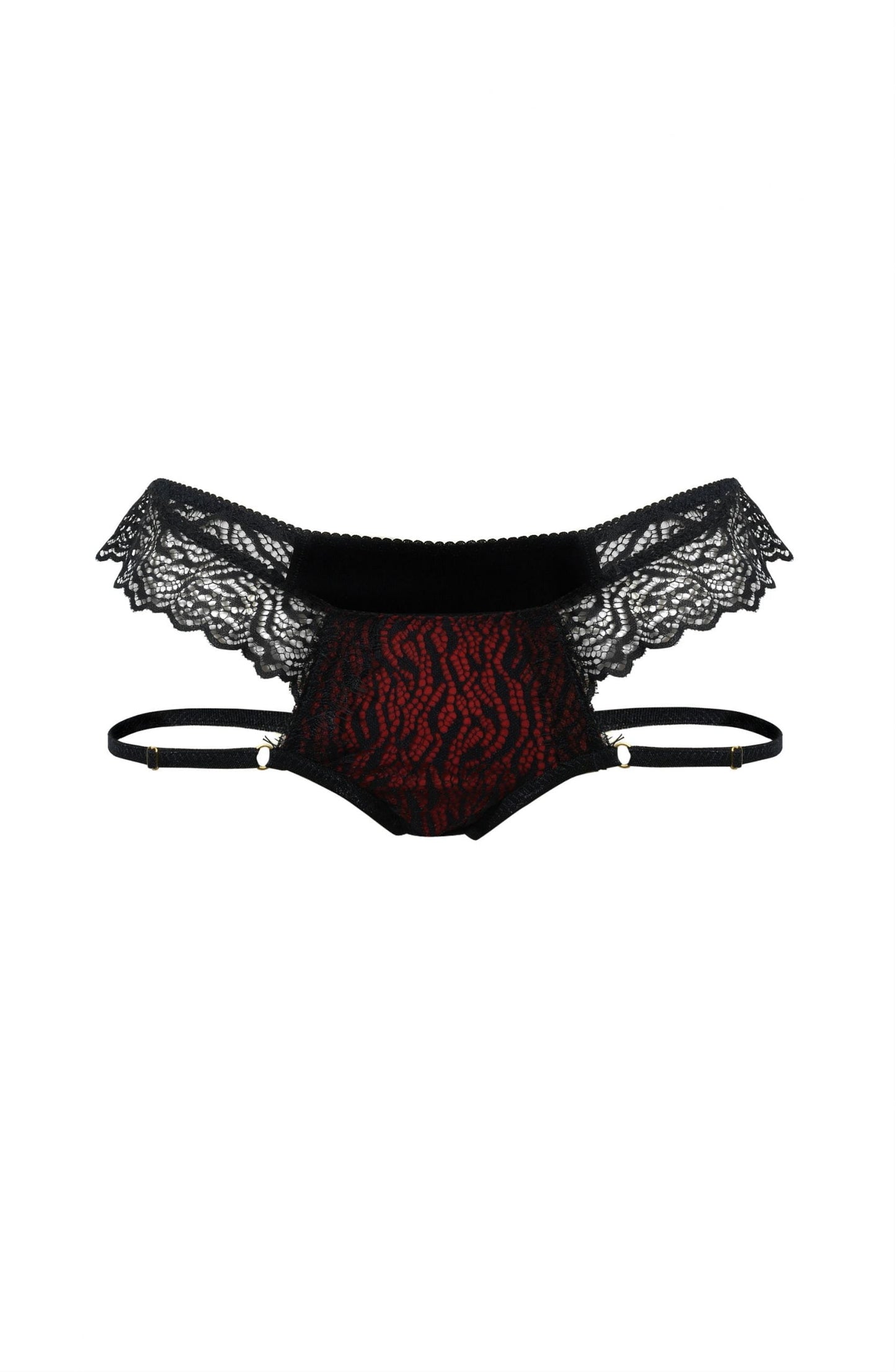 Confidante Brief with Eyelash Lace and Adjustable Leg Straps