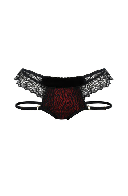 Confidante Brief with Eyelash Lace and Adjustable Leg Straps