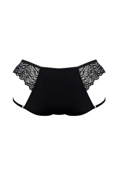 Confidante Brief with Eyelash Lace and Adjustable Leg Straps