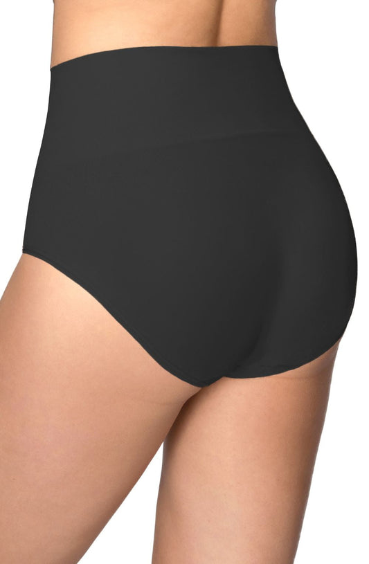 Control Body Nero Seamless Tummy Control Midi Brief Italian-Made Culotte - Bodybloom