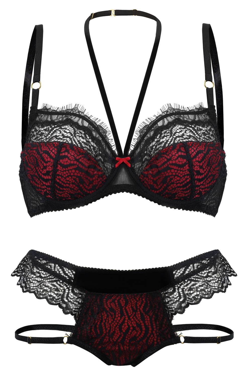 Confidante Brief with Eyelash Lace and Adjustable Leg Straps