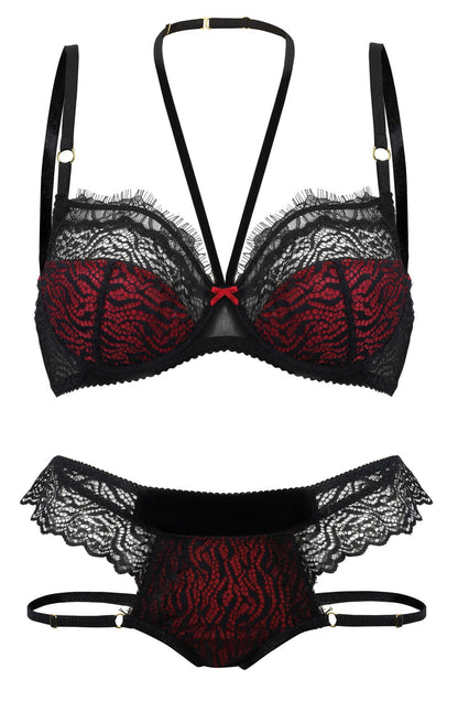 Confidante Brief with Eyelash Lace and Adjustable Leg Straps
