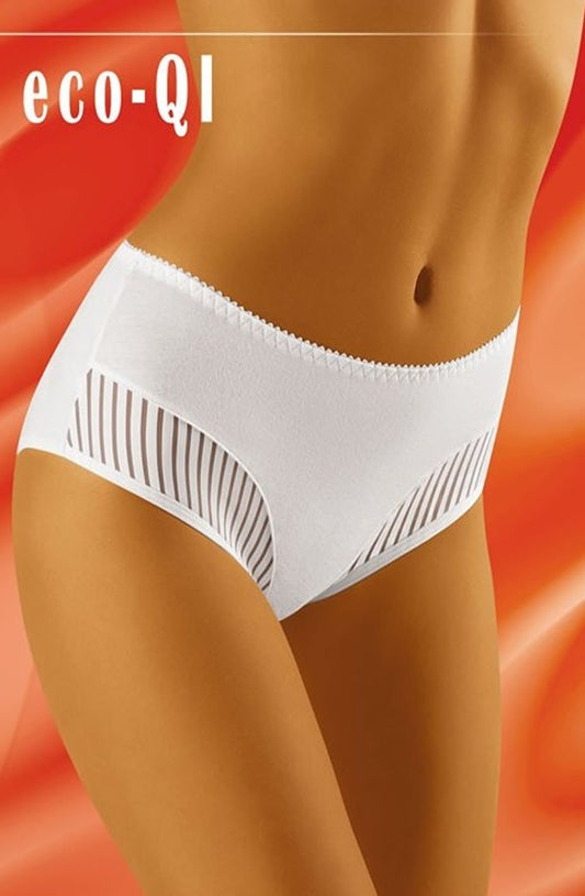 Wolbar Eco-QI Black Deep Sided Brief with lightweight mesh Lace Trim