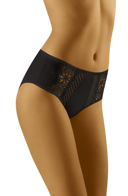 Wolbar Eco-RI Black Maxi Brief with Center Front Panel High Cotton Content