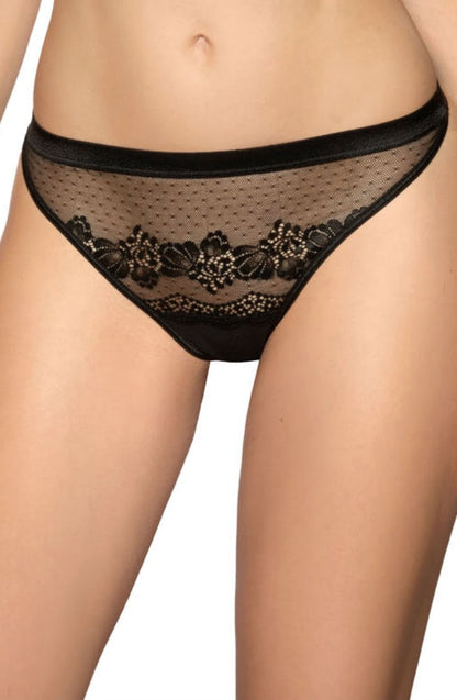 Roza Ellba Black Lace Matching Brief with Elastic Waistband Underwear