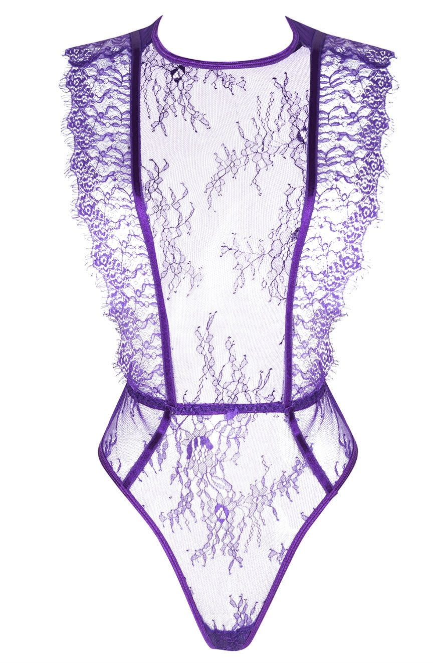 Beauty Night Emiliana Lace Lace Body Purple with Storage Bag