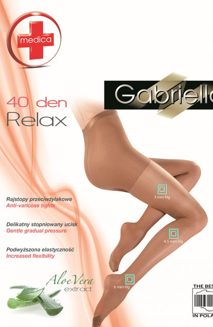 Gabriella Relax Gazela Beige Tights 40 Denier Soft Touch Finish