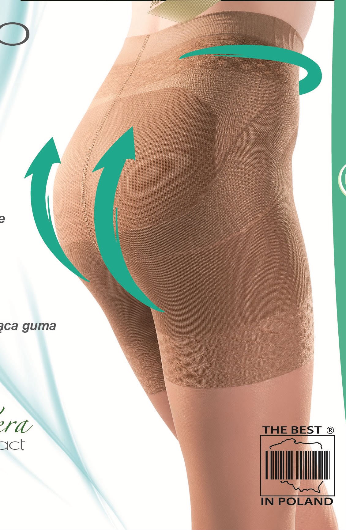 Gabriella Classic Tights Black with Aloe Vera Extract Push Up Effect