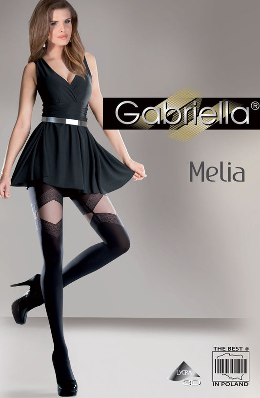 Gabriella Fantasia Melia Black Tights with Lycra 3D Technology