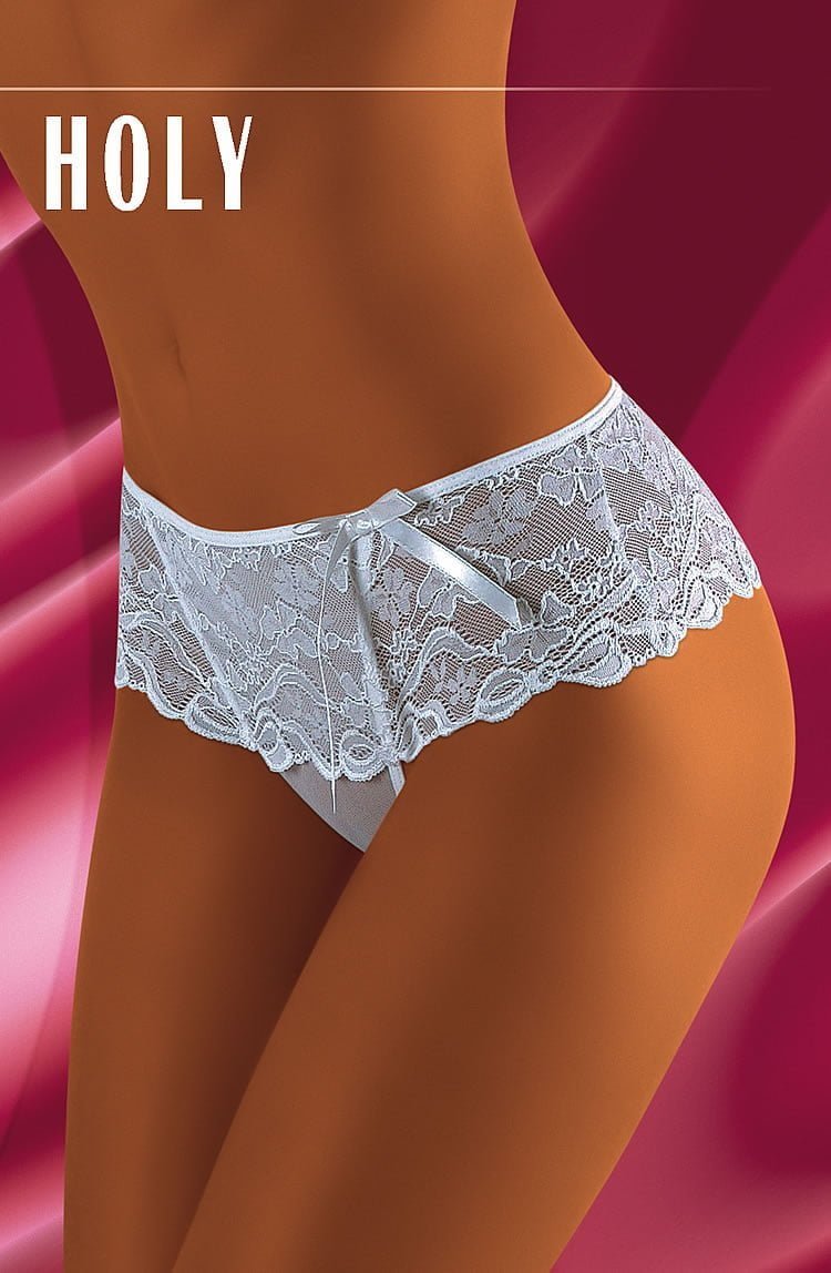 Wolbar Holy White Elegant Shorts with Lacy Trim and Ribbon