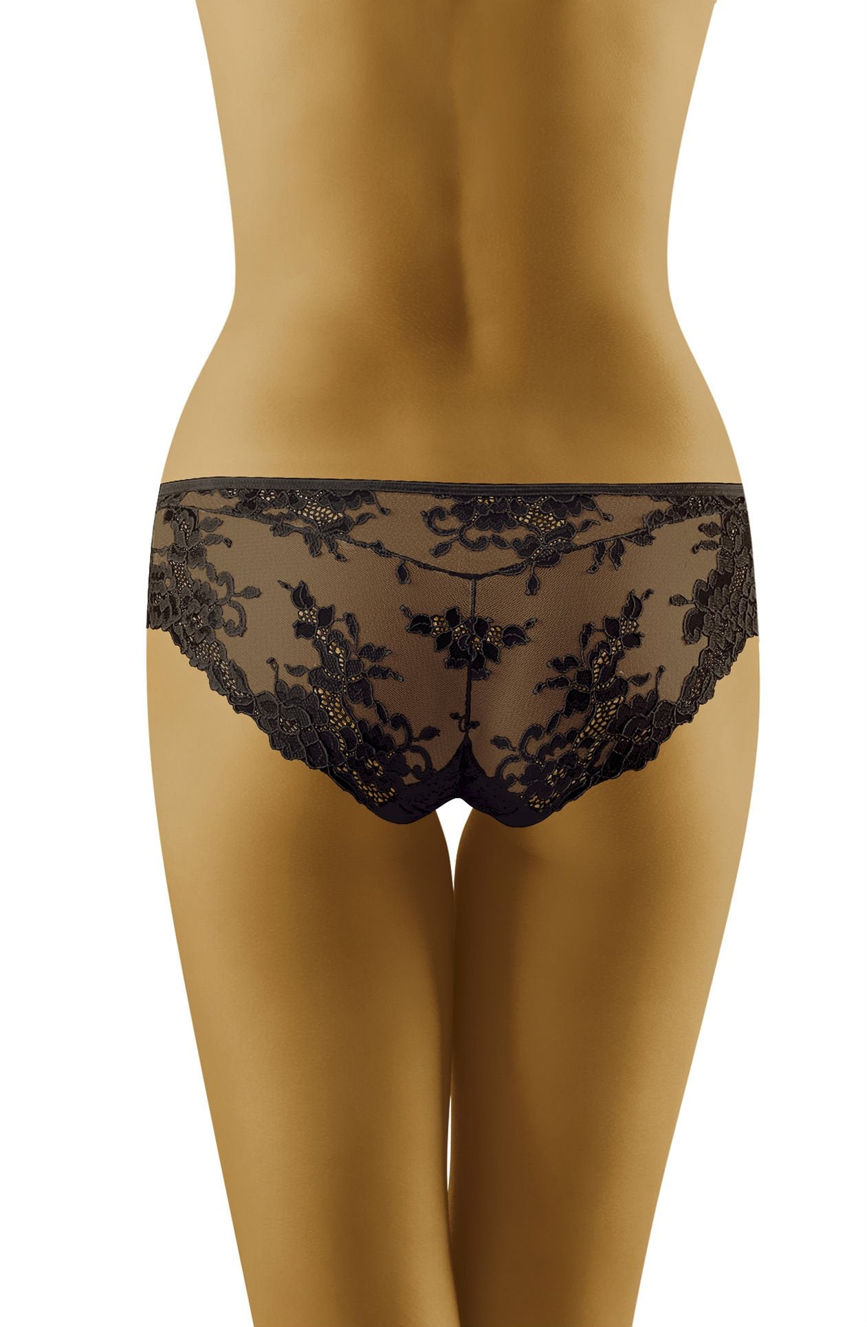 Wolbar Lola Black Lace Trim Comfortable Soft Briefs Underwear