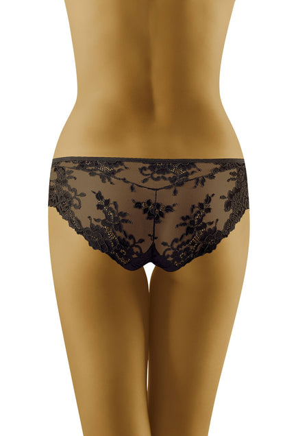 Wolbar Lola Black Lace Trim Comfortable Soft Briefs Underwear
