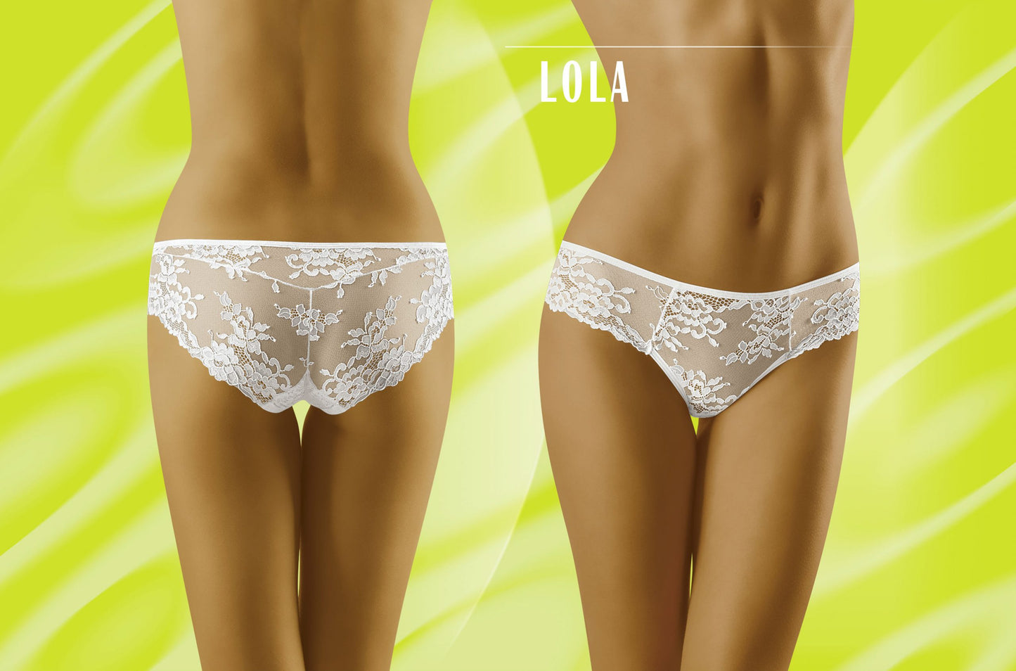 Wolbar Lola White Lace Trim Comfortable Soft Briefs Underwear