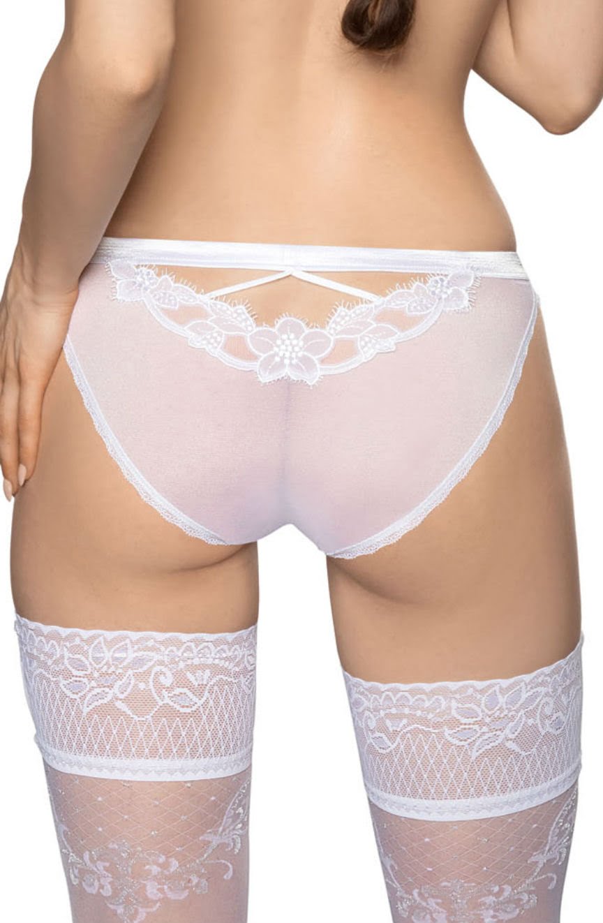 Roza Malani White Lace Back Brief Gift Box Set