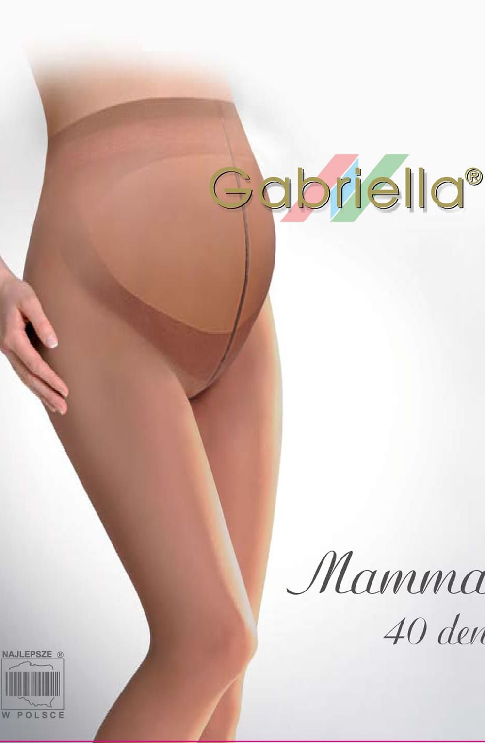 Gabriella Classic Mamma 40 Denier Beige Tights for Pregnant Women Comfortable