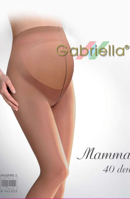 Gabriella Classic Mamma 40 Denier Beige Tights for Pregnant Women Comfortable