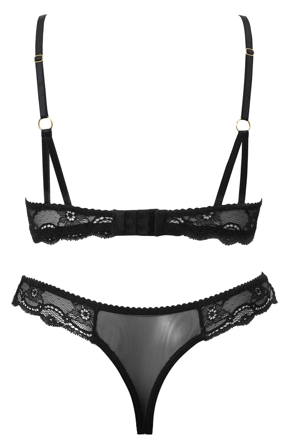 Confidante Opium Lace Side Matching Brief with Matching Bra Underwear Set