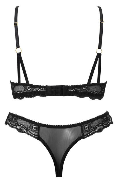 Confidante Opium Lace Side Matching Brief with Matching Bra Underwear Set
